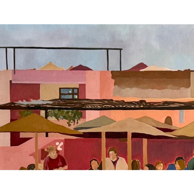 Contemporary "Marrakesh I" by Javiera Da Fonseca Ilić, Marrakesh Morocco, Tropical Botanical Garden, Colorful Landscape, Large Original Oil Painting For Sale - Image 3 of 8