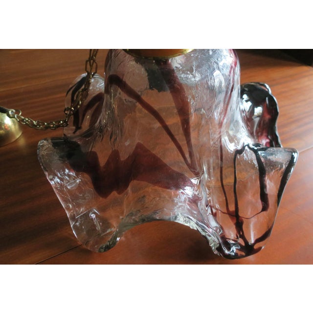 Large Art Glass Pendant Light by Pertti Santalahti for Humppila, 1960s For Sale - Image 10 of 14