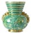 Italian Green and Gold Vase from Maioliche Deruta, 1960s For Sale