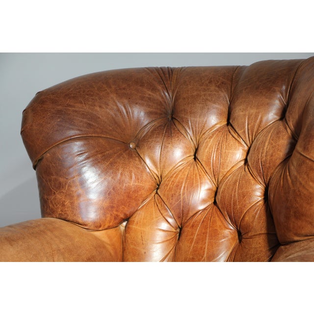 Restoration Hardware Churchill Chair and Ottoman | Chairish