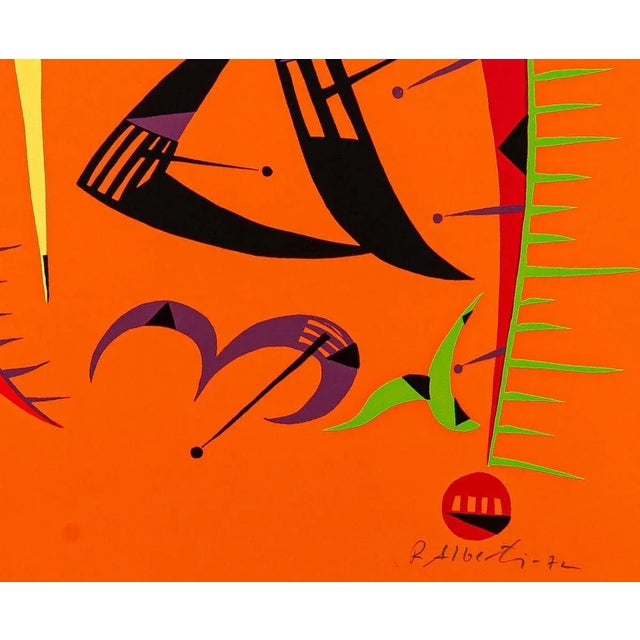 Abstract Composition - Original Lithograph by Raphael Alberti - 1972 1972 For Sale - Image 3 of 4