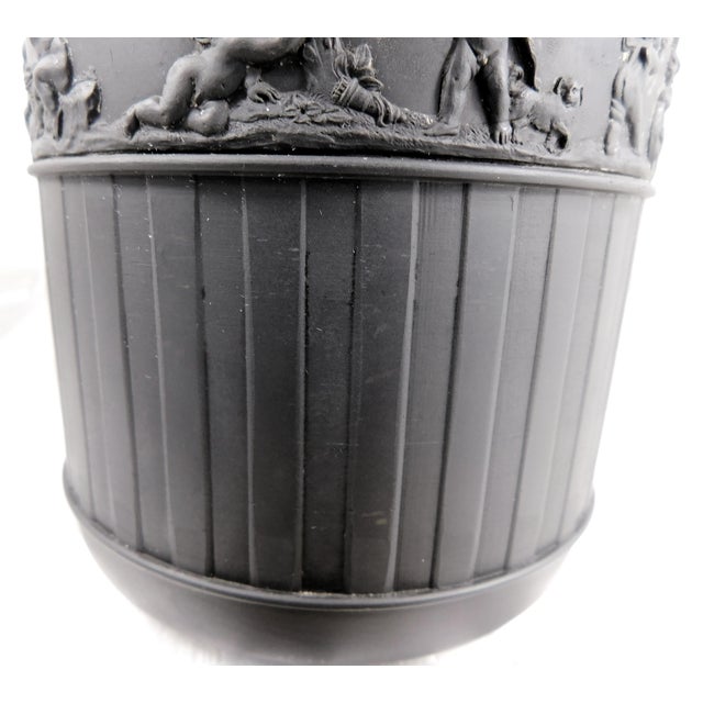 1930s Solid Matte Black Wedgwood Ice Bucket With Lid For Sale In San Francisco - Image 6 of 7