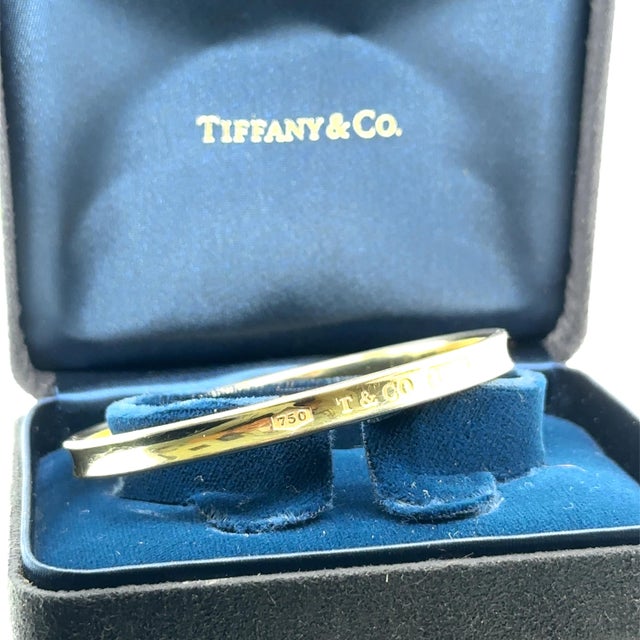 Metal Tiffany & Co. 18ct Yellow Gold 1837 Bangle 29.53g For Sale - Image 7 of 9