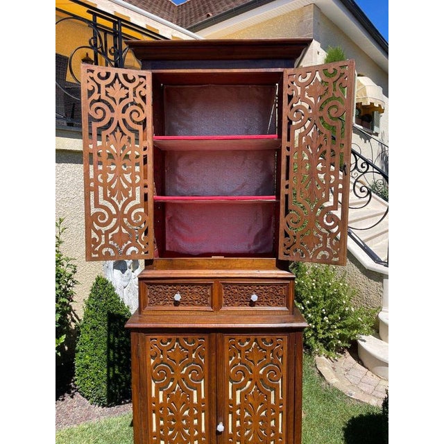 Cabinet in Carved Walnut For Sale - Image 12 of 13