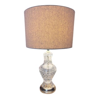 Vintage Imperlux Lead Crystal Table Lamp – West Germany – 24% Lead – Mid Century For Sale