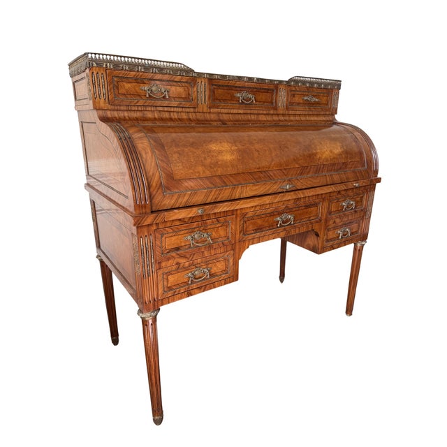 18th Century 18th Century French Louis XVI Roll Top Cylinder / Secretary Desk For Sale - Image 5 of 10
