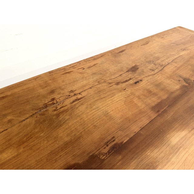 Antique Walnut Dining Table with Tapered Legs and Two Drawers, 1890s For Sale - Image 15 of 18