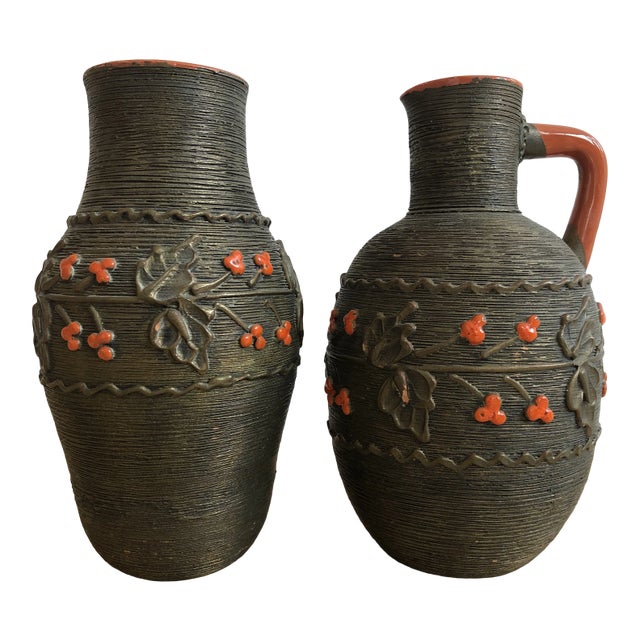 Vintage Mid Century Vessels - a Pair For Sale