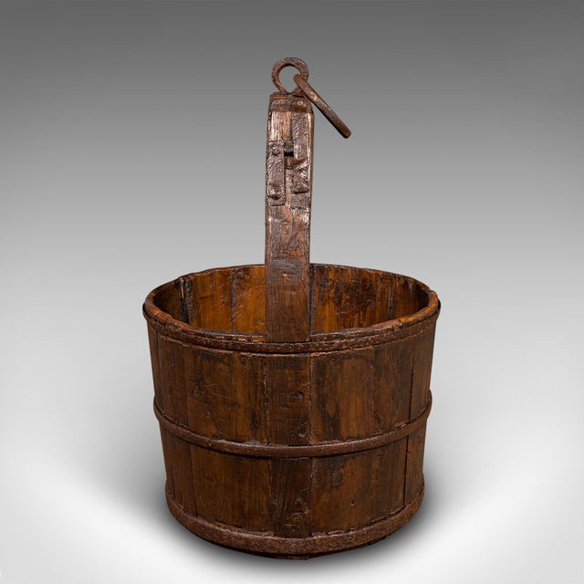 Traditional Large Antique Country Garden Well Bucket, English, Planter, Georgian, Fuel Store For Sale - Image 3 of 9