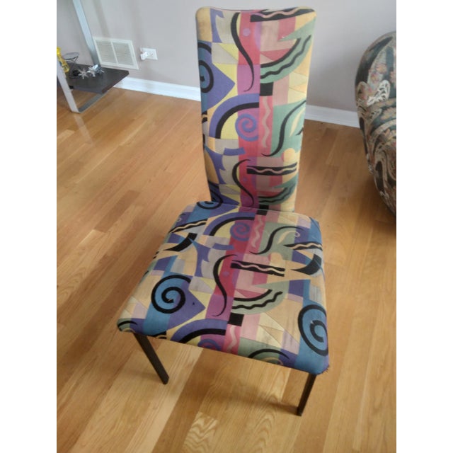 1980s 6 Minson PostModern Dining Chairs For Sale - Image 4 of 14