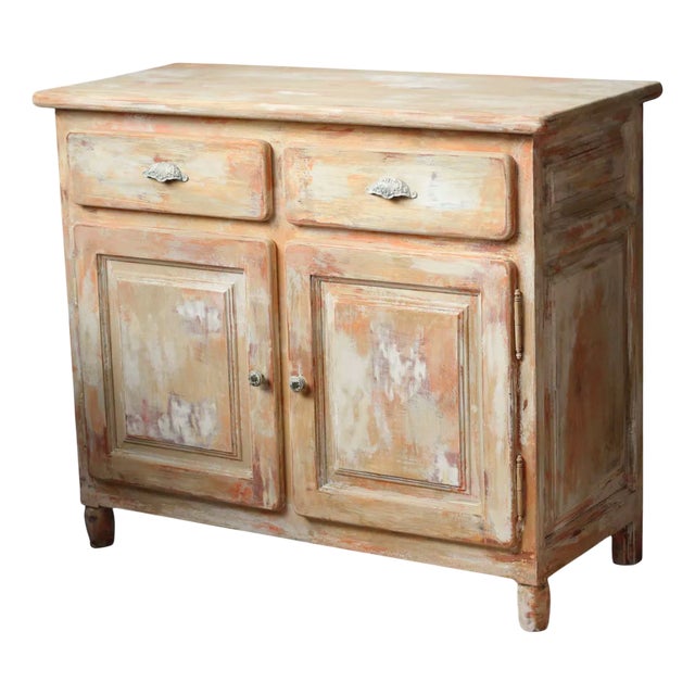 Small Parisian Style Patinated Sideboard, 1980s For Sale