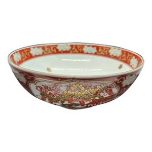 Japanese Vintage Handpainted Japan Imari Porcelain Bowl, Kasuga Ware