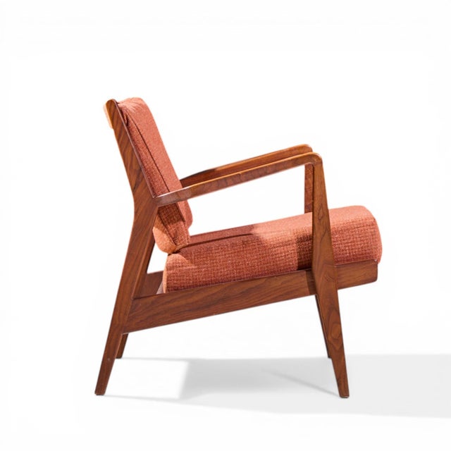 Jens Risom Mid Century Walnut Lounge Chairs - Pair For Sale - Image 11 of 13