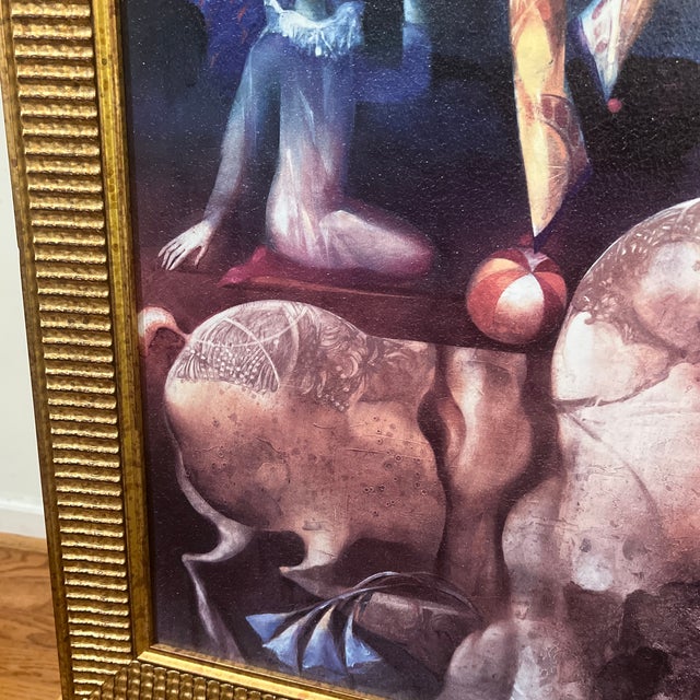 Paper 20th Century Surrealistic Figurative Image by Spanish Artist Josep Baques Signed Framed For Sale - Image 7 of 10