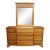 Harden Classic Cherry Dresser With Mirror, Solid Cherry, 12 Drawer For Sale