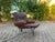 Brown Wing Wingback Brown Leather Lounge Chair by Harald Relling for Westnofa, 1970s For Sale - Image 8 of 16