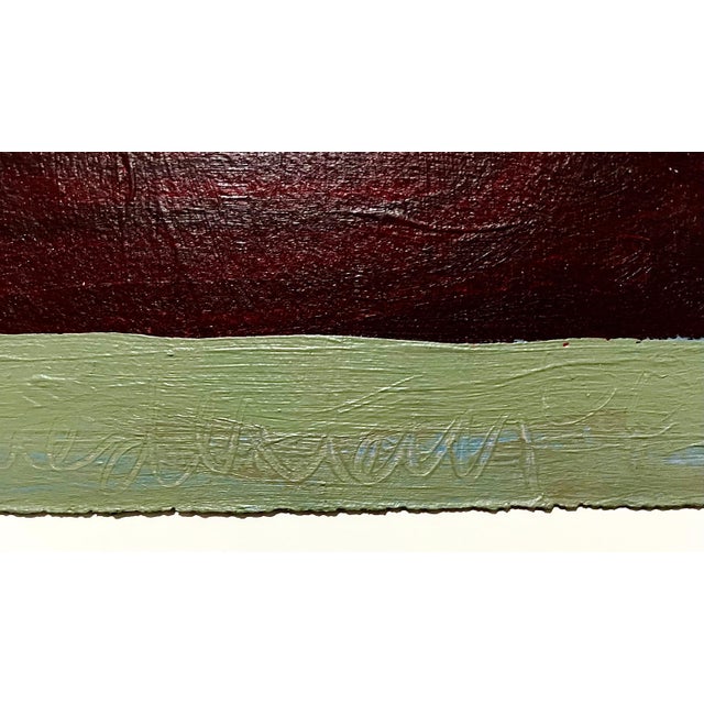 Edward Avedisian, Large Hudson River Figurative Modernist Landscape Oil Painting Edward Avedisian For Sale In Miami - Image 6 of 12