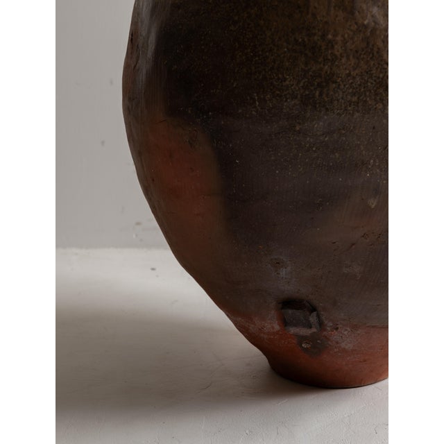 Japanese Antique Large Pottery Vase Late 19th–early 20th Century / Wabi Sabi / For Sale - Image 16 of 18