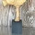 Vintage Boho Cerused Wood Winged Lion’s Head Lamp For Sale - Image 10 of 13