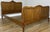 Vintage French Louis XVI Oak Double Bed Frame with Carved Headboard For Sale - Image 3 of 13
