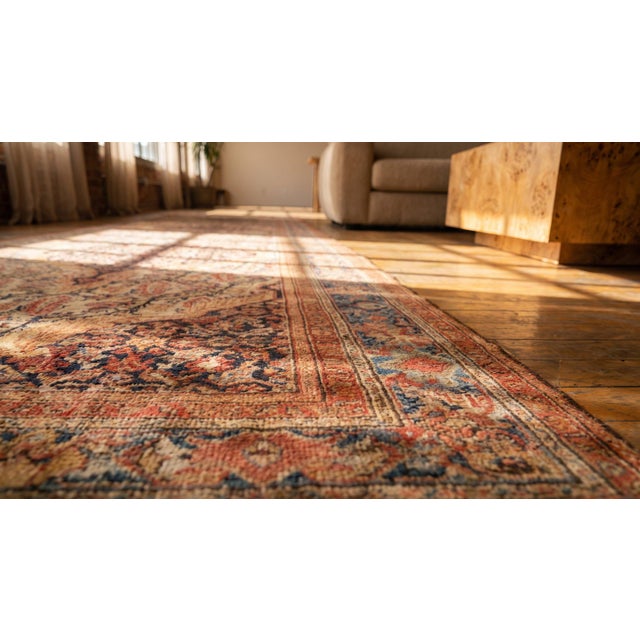 Classic Herati Pattern on Ivory Background Color Persian Mishan Malayer Runner For Sale - Image 11 of 11