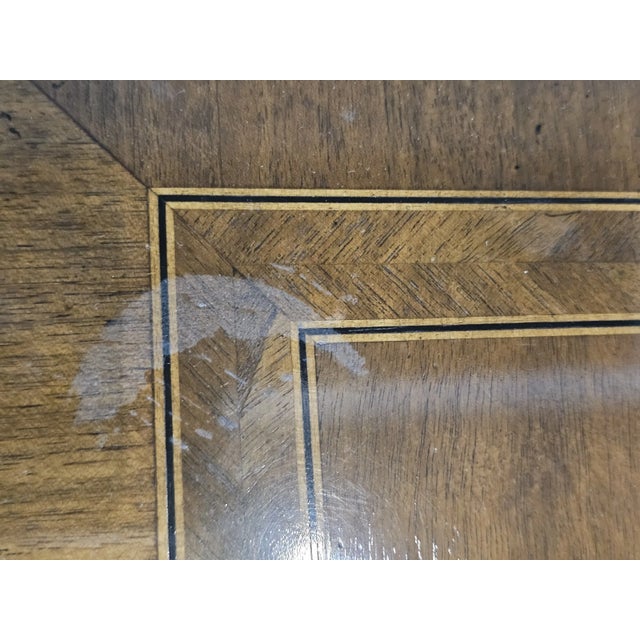 Late 20th Century Baker Stately Homes Collection Burl Walnut Sideboard Huntboard For Sale - Image 9 of 10