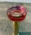 Italian Mid-Century Brass and Red Lucite Pedestal Ashtray, 1970s For Sale - Image 4 of 7