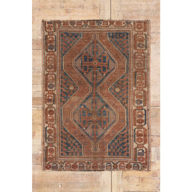 Late 19th Century Persian Shiraz Rug, 03'03 X 04'05 For Sale - Image 10 of 10