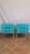 Gold Light Blue Murano Glass Bedside Tables in Brass and Gray Velvet from Justfurnituress SRL, Set of 2 For Sale - Image 8 of 10