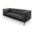 Metal Mid Century Style Leather Sofa For Sale - Image 7 of 10