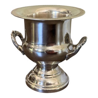 Vintage Silver Plate Champagne or Ice Bucket by Leonard For Sale