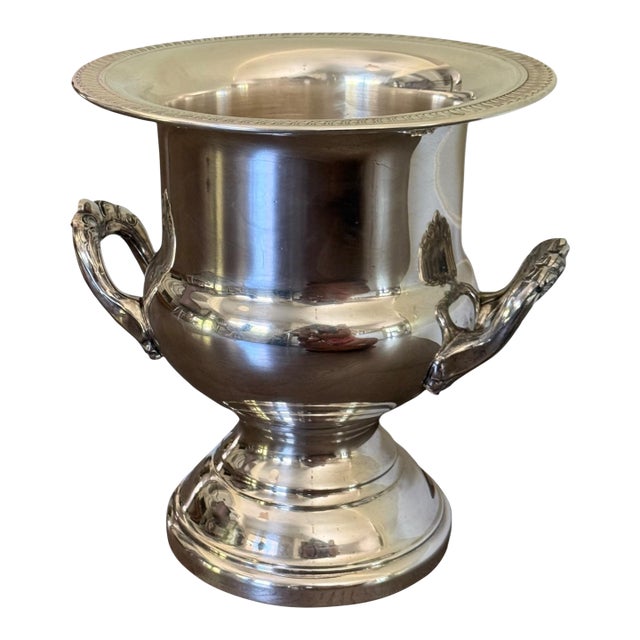 Vintage Silver Plate Champagne or Ice Bucket by Leonard For Sale