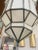 Glass Art Deco Style White Milk Glass Handmade Chandelier, Pendant or Lantern For Sale - Image 7 of 12