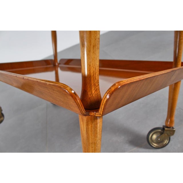 Vintage Italian Serving Cart in Bent Plywood, 1950s For Sale - Image 15 of 18
