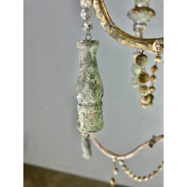 Distressed Twelve Light Chandelier by Melissa Levinson, Wood & Iron For Sale In Los Angeles - Image 6 of 17