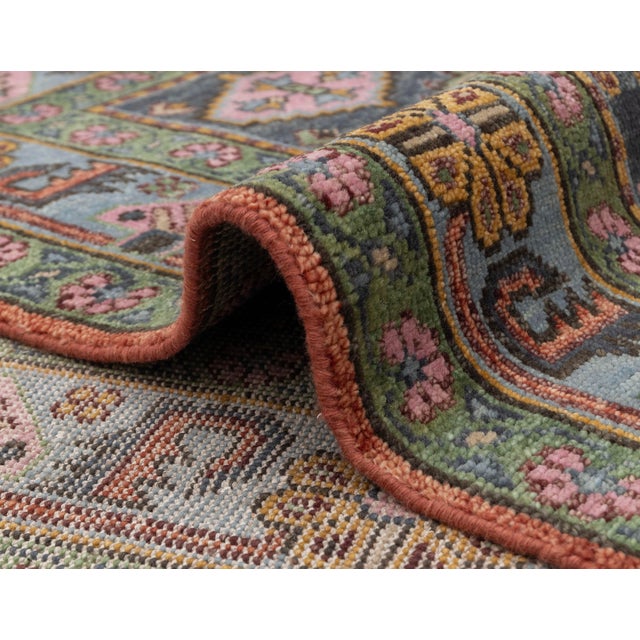 8x10Ft. Burnt Orange Persian Design Inspired Hand Knotted Premium Wool Rug For Sale - Image 18 of 18