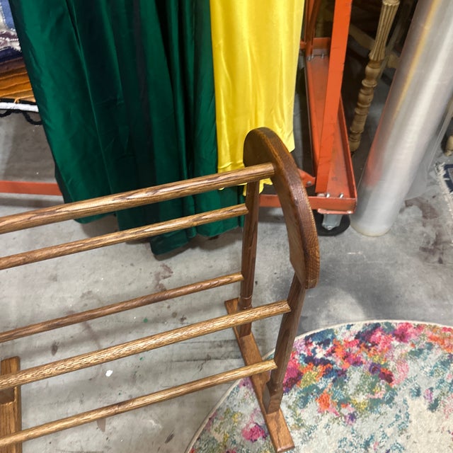 1970s Natural Wood Blanket Rack For Sale In Atlanta - Image 6 of 6