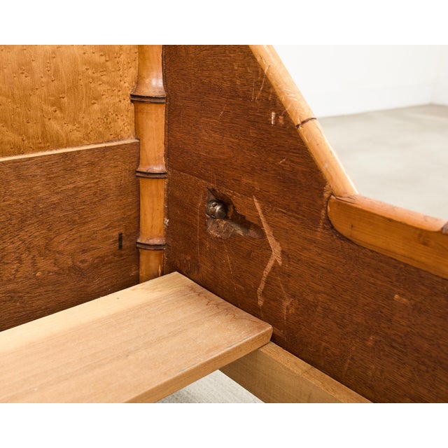 19th Century English Aesthetic Movement Faux Bamboo Maple Bed For Sale - Image 14 of 18