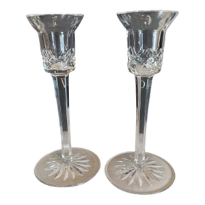 Pair of Vintage Waterford Lismore Candlesticks in Original Box