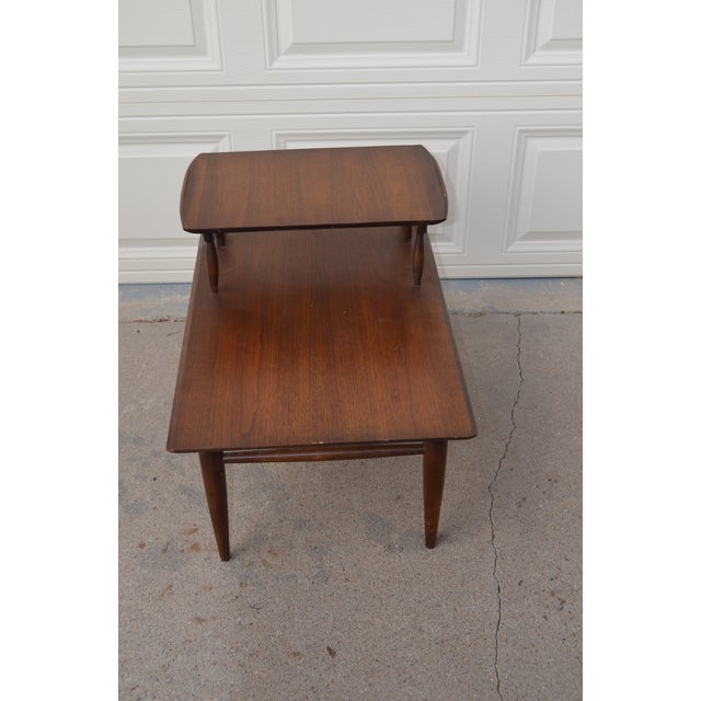 Mid Century Modern 2 Tier Walnut Side Table Chairish