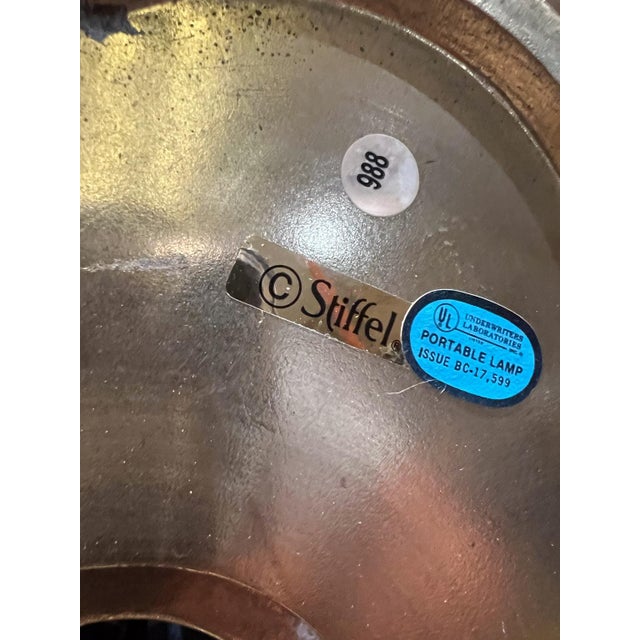 Mid Century Modern Stiffel Tulip Torchiere Brass Floor Lamp Chicago For Sale - Image 16 of 16