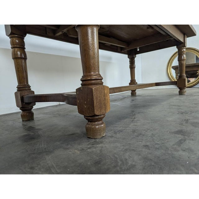 Light Oak Farmhouse Table For Sale - Image 6 of 7