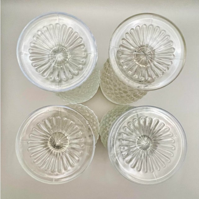 Mid 20th Century Mid 20th Century Fenton Opalescent Hobnail Footed Glasses- Set of 4 For Sale - Image 5 of 9