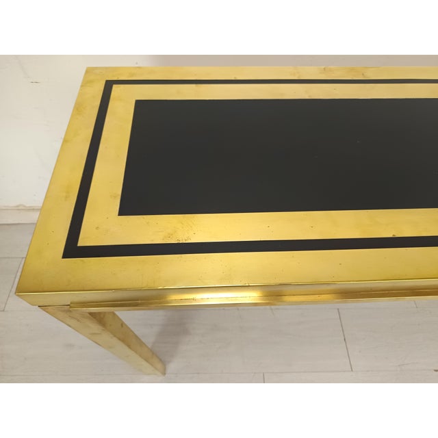 Gold-Plated Brass Console Table by Liwans, 1970s For Sale - Image 10 of 18