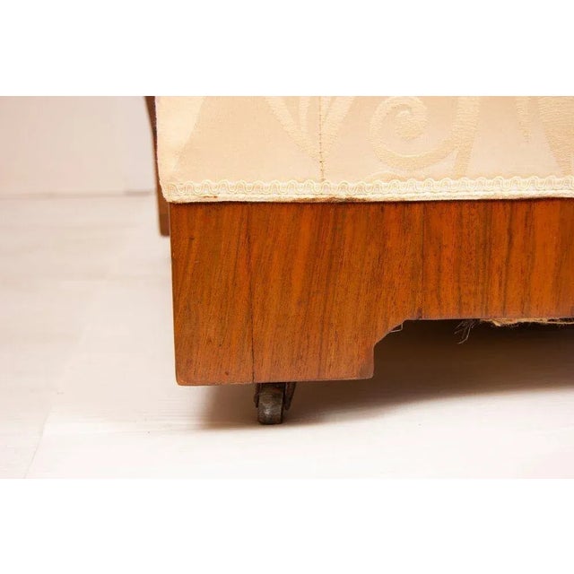 Brown Art Deco Walnut Living Room Set, 1930s, Set of 3 For Sale - Image 8 of 10