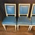French Louis XVI White Painted Blue Leather Dining Chairs -Set of 8 For Sale - Image 4 of 12