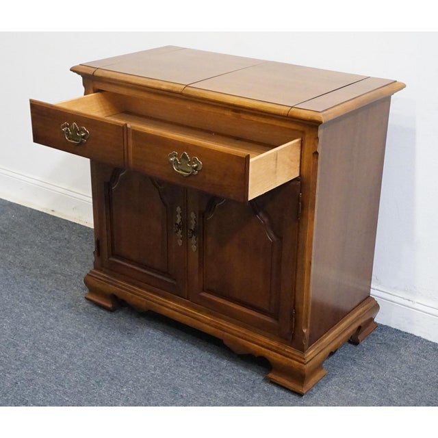 Stanley Furniture Solid Cherry Traditional Style 55" Flip Top Server Buffet For Sale - Image 13 of 18