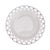 White with Blue Dots Pierced Scalloped Charger Plate, 13.5" For Sale