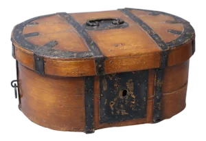 19th-Century Swedish Baroque Box With Iron Mounts