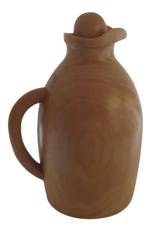Mid 20th Century Manzoni Pietro Sycamore Wood Pitcher Thermos